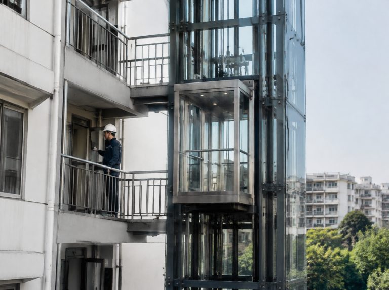 朔州旧楼加建观光电梯